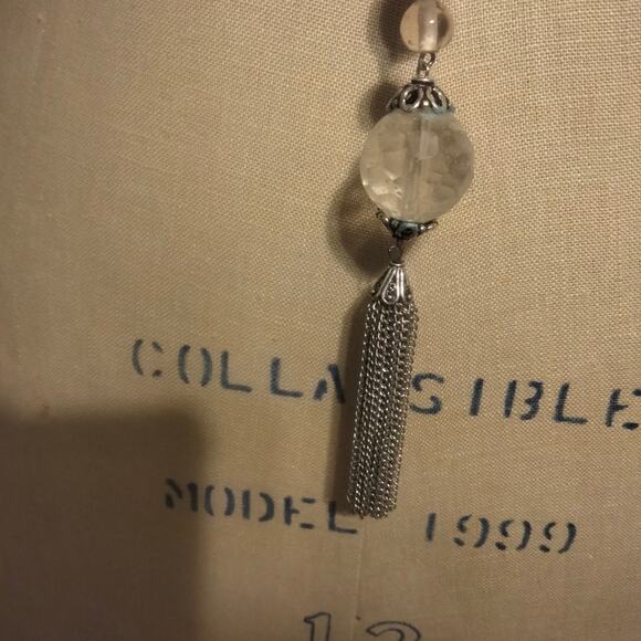 Iris Apfel & Bajalia 3 Silver & Wood Bead Layered Pendant Statement Necklaces - Picture 15 of 16